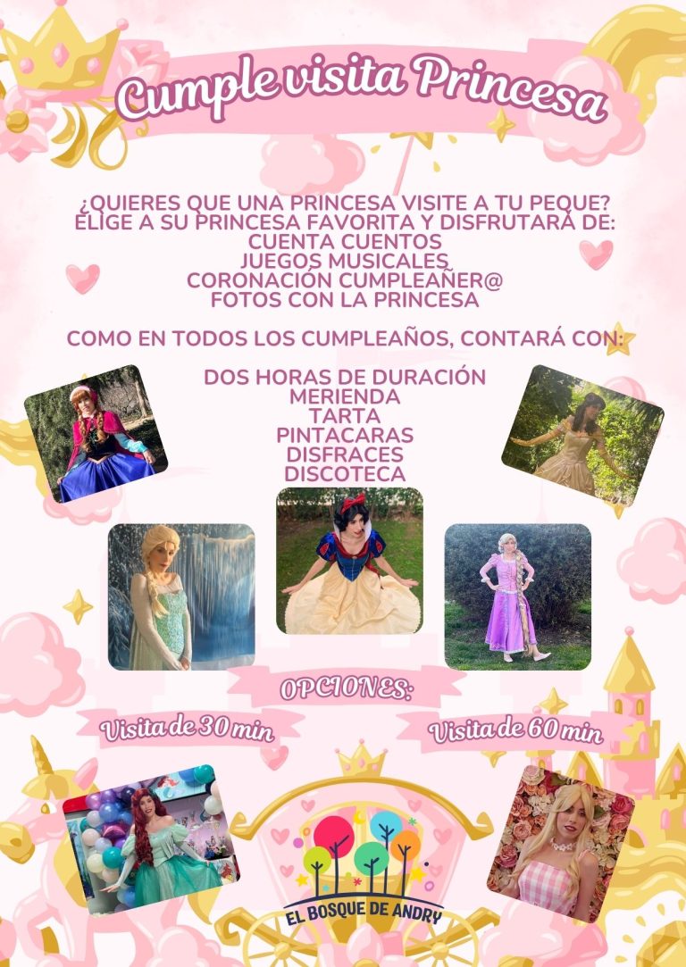 Cumpleaños con visita de princesa