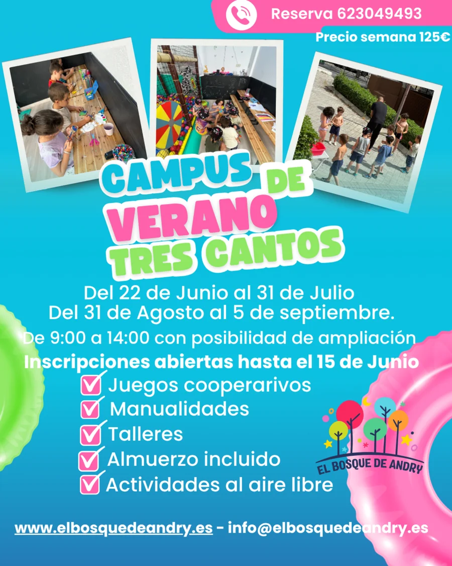 Campus de verano y días sin cole para niños en Tres Cantos
