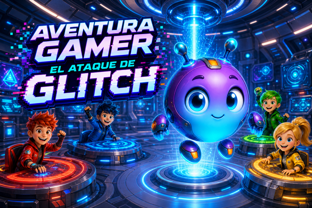Cartel horizontal de Aventura Gamer: El Ataque de Glitch
